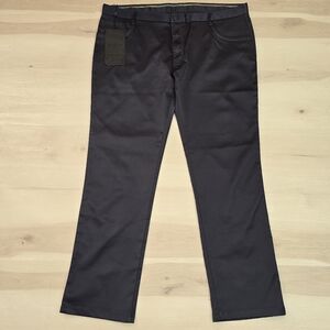 Barabas Italy Handcrafted Men 40 Navy Blue Solid Tapered Formal Work Pants NWT